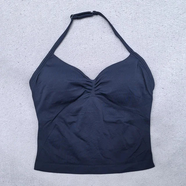 2 Pieces Women Yoga Set Seamless Adjustable Strappy Tank Top Scrunch Sports Shorts Gym Clothes Woman Summer Workout Outfits