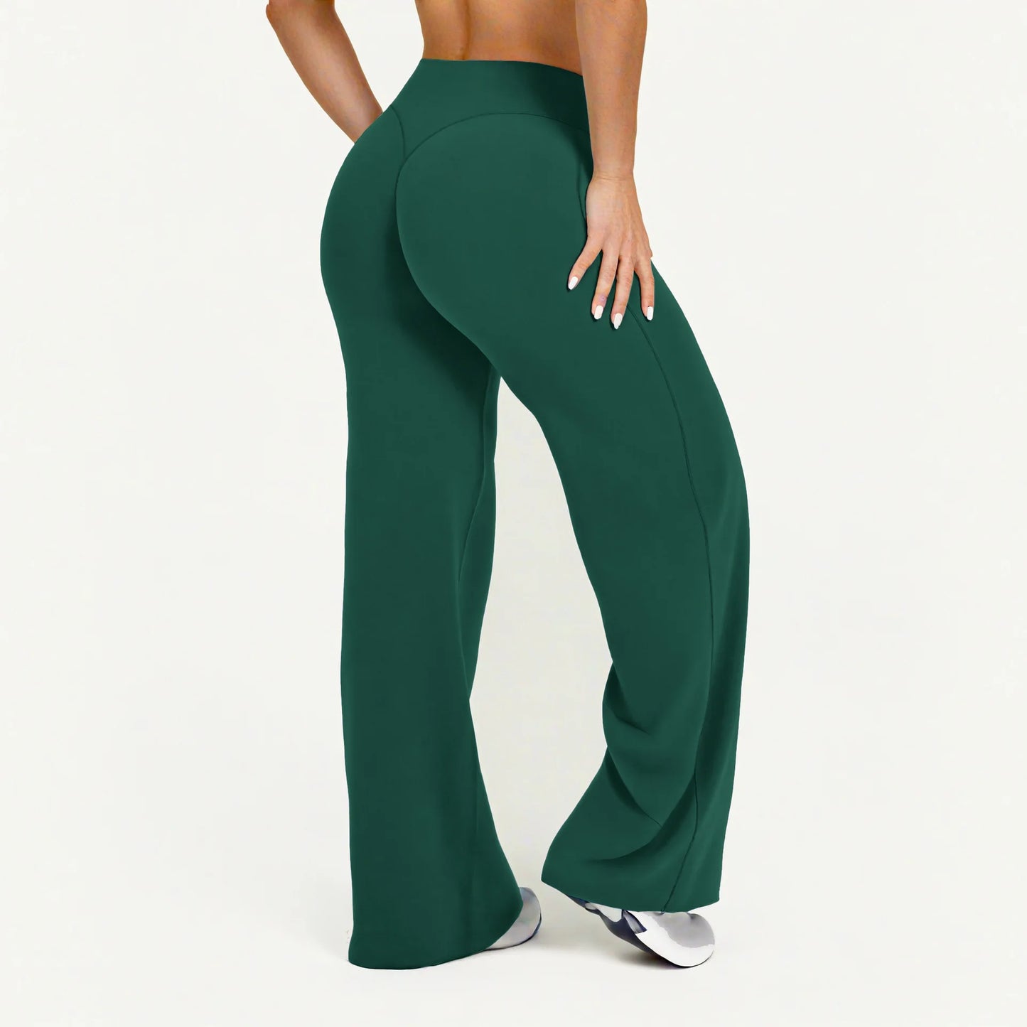 NCLAGEN Straight-Leg Pants Ultra Soft Butter Fabric Women's Mid-Waist Yoga Pants GYM Naked Feel Pilates Running Sport Trousers
