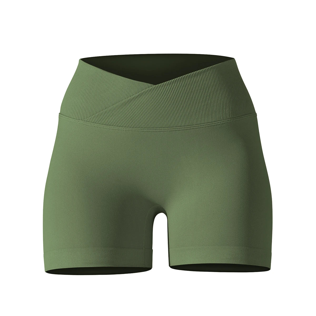 Seamless Sports Shorts Cross High Waist Fitness Leggings Shorts Gym Scrunch Butt Shorts Women Squats Running Workout Shorts