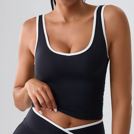 Workout Bra Fitness Yoga Bras Women Race Back Sports Bras Color Blocked Top Women Bra Sexy Breathable Underwear Women Gym Tops
