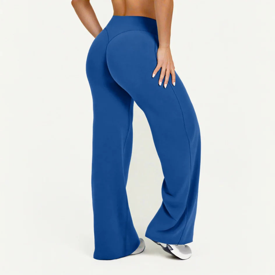 NCLAGEN Straight-Leg Pants Ultra Soft Butter Fabric Women's Mid-Waist Yoga Pants GYM Naked Feel Pilates Running Sport Trousers